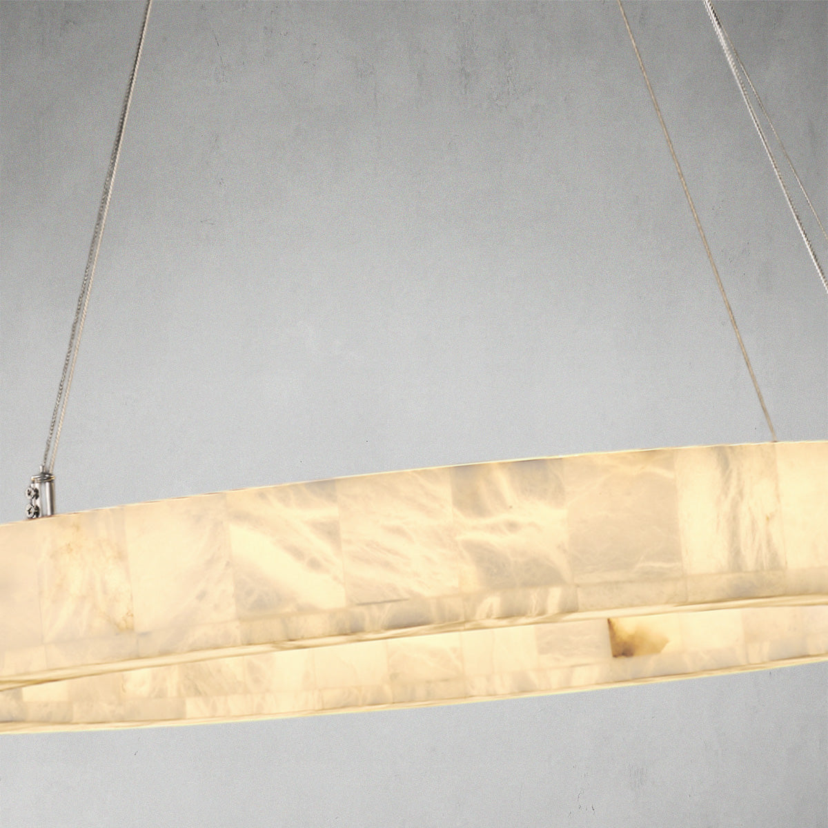 Modern Round Alabaster Chandelier