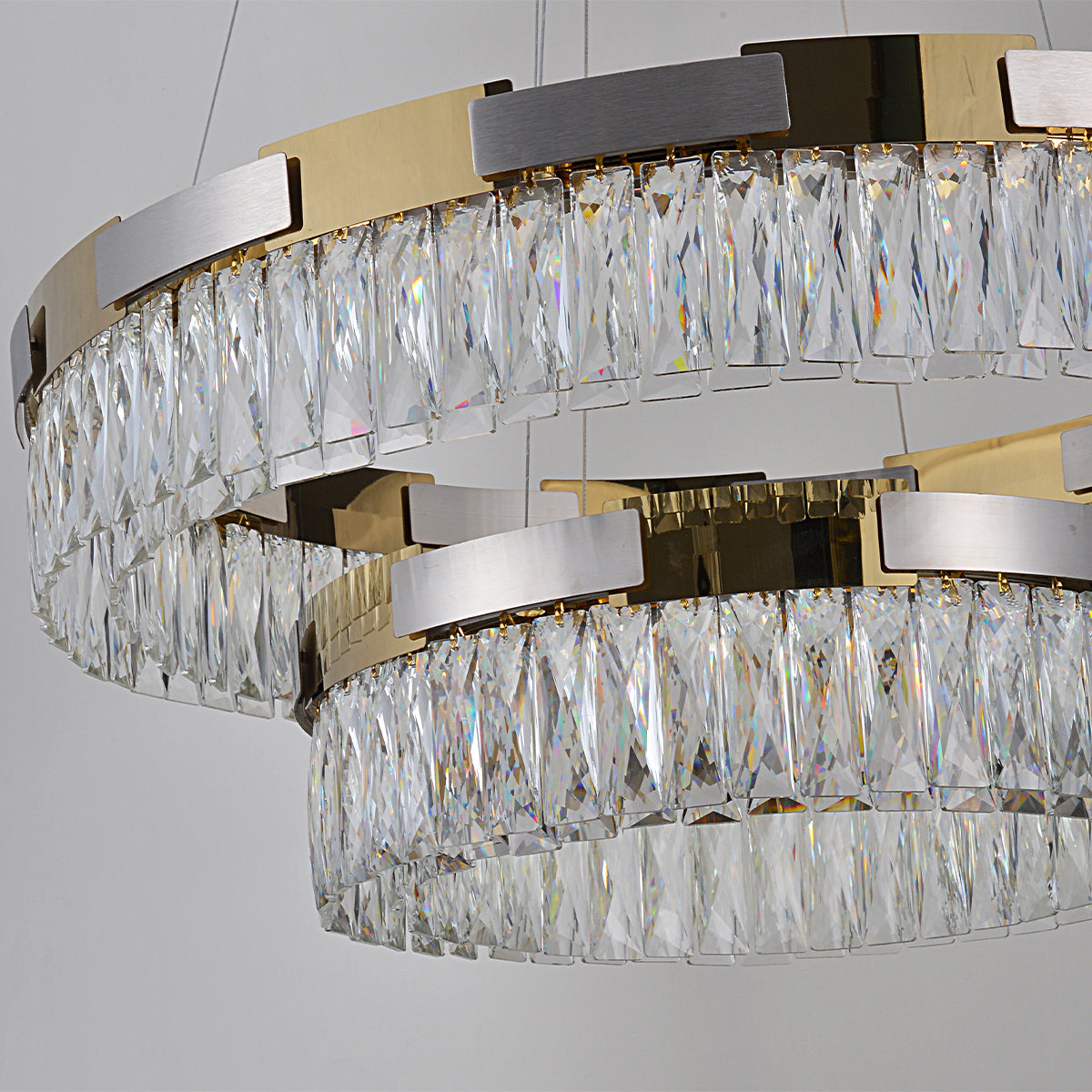 Double-layer crystal chandelier