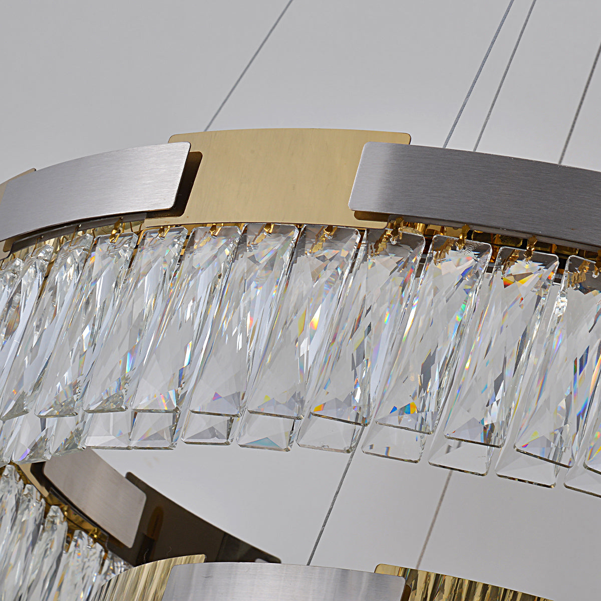 Double-layer crystal chandelier