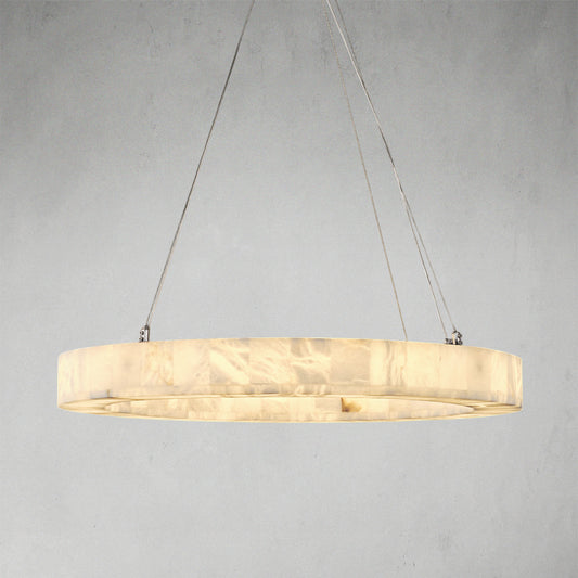 Modern Round Alabaster Chandelier