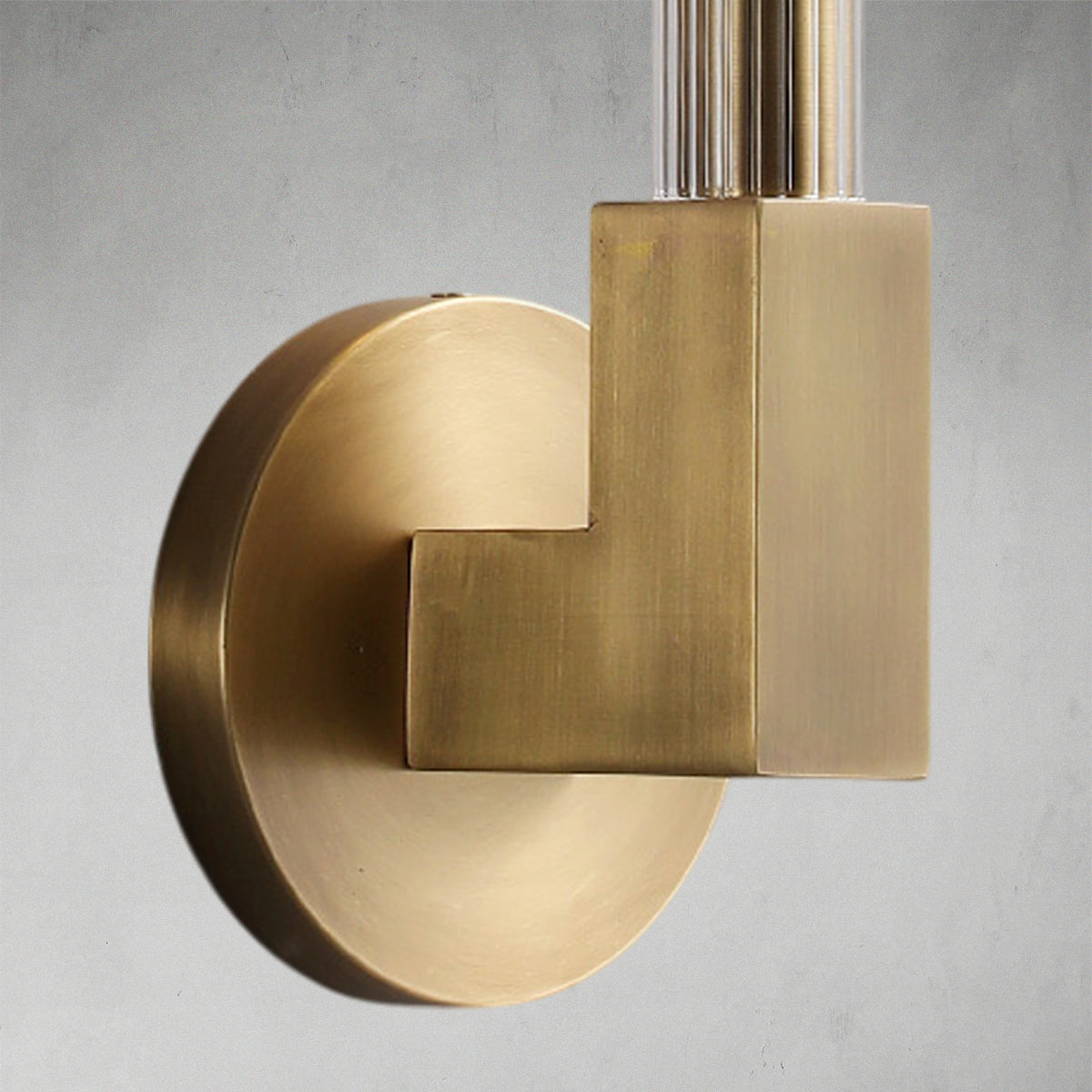Modern Brass & Glass Wall Lamp