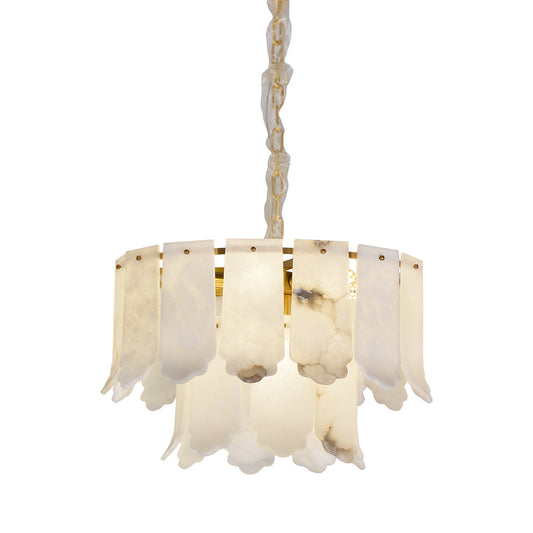Alabaster Brass Pendant Light