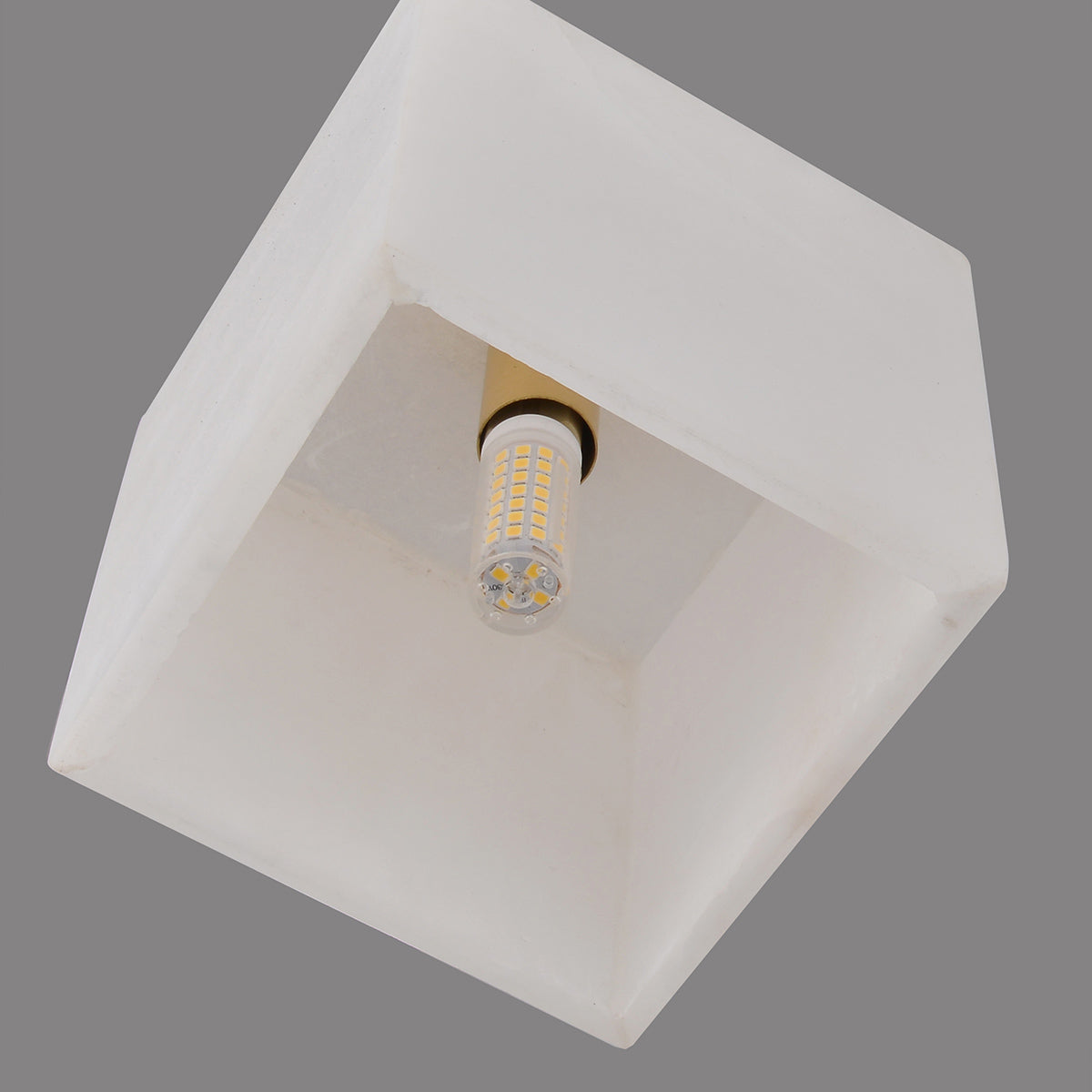 Square Alabaster Pendant Light