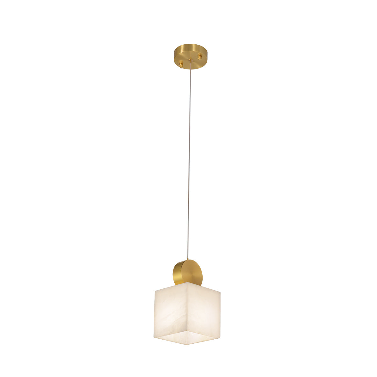 Square Alabaster Pendant Light