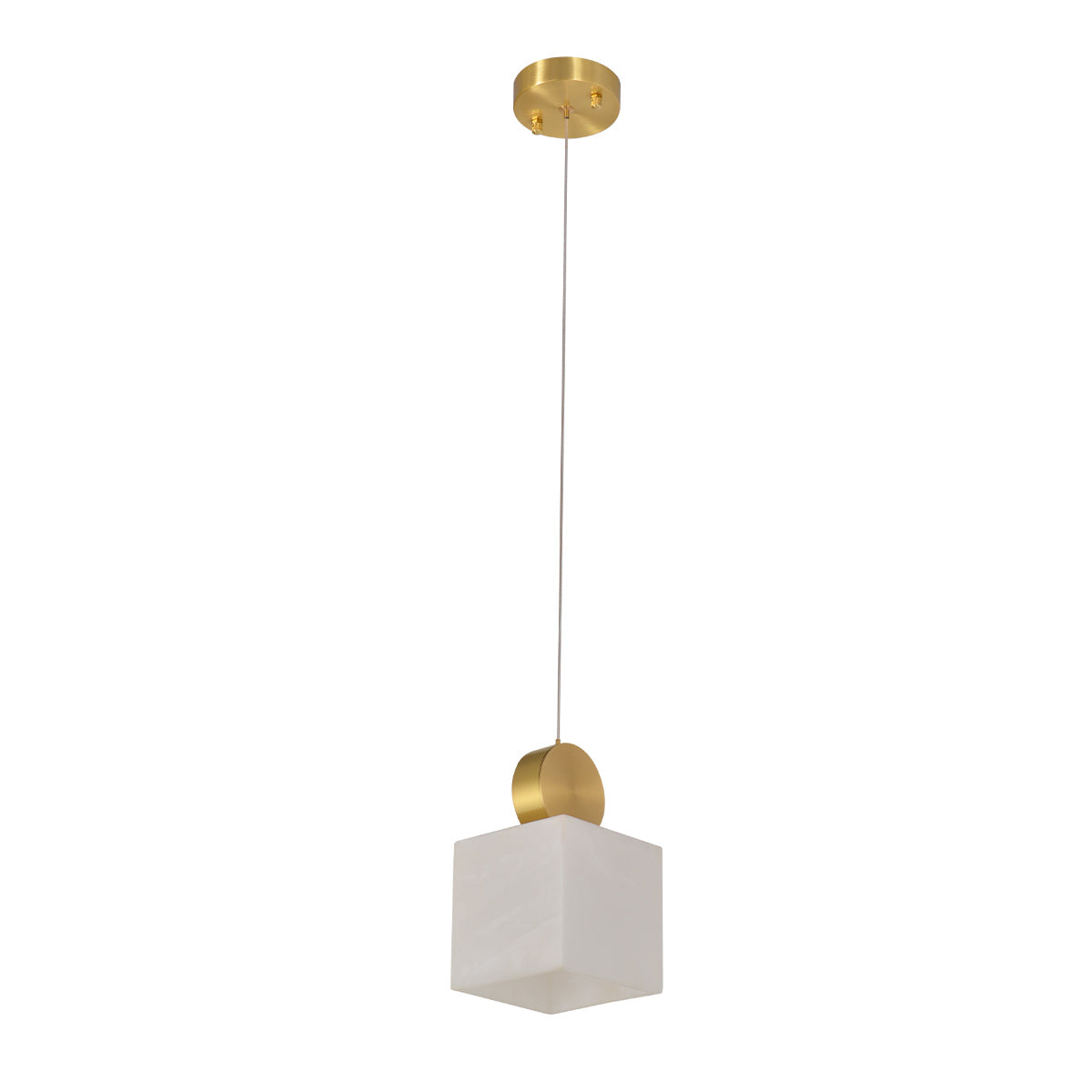 Square Alabaster Pendant Light